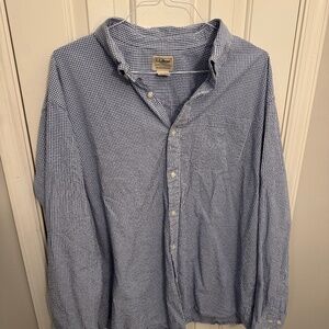 LL Bean XXL Seersucker Shirt